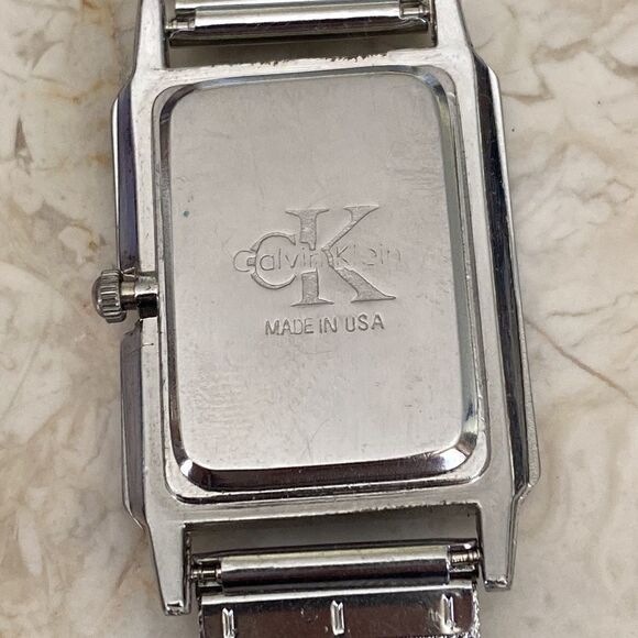 Calvin Klein Slim Tank Quartz Watch Stainless Steel Strap - Picture 8 of 10